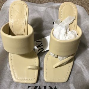 Zara Heeled Leather Sandals with Padded Strap